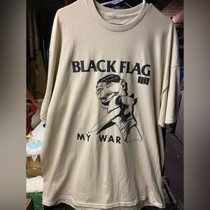 - Black Flag My War Raymond Pettibon shirt Sand/Tan *Rare* 2XL OfficialSST…